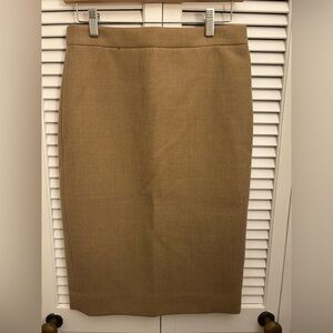 J. Crew Tan Midi pencil Skirt